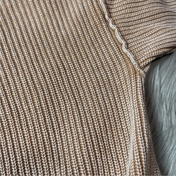 Aerie Beyond Quarter Zip Sweater Faded Tan Camel Size XL - Picture 5 of 16